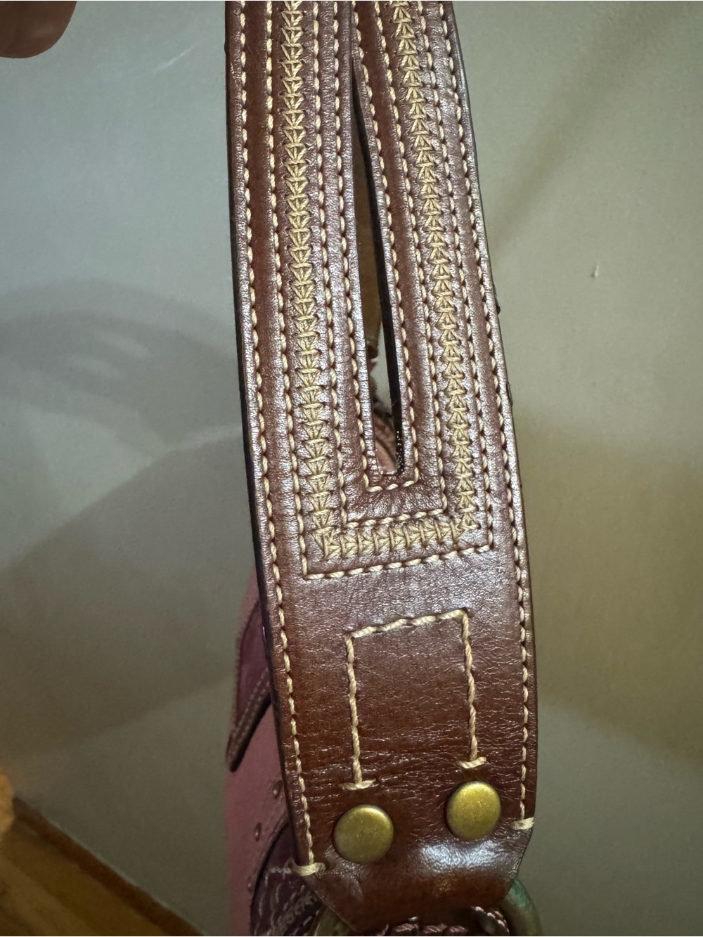 Vintage Y2K Coach Soho Stitched Pink Leather Studded Flap Shoulder Bag F10479 - Picture 7 of 11